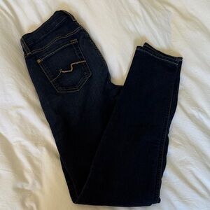 7 For All Mankind B(air) Dark Indigo Skinny Jeans